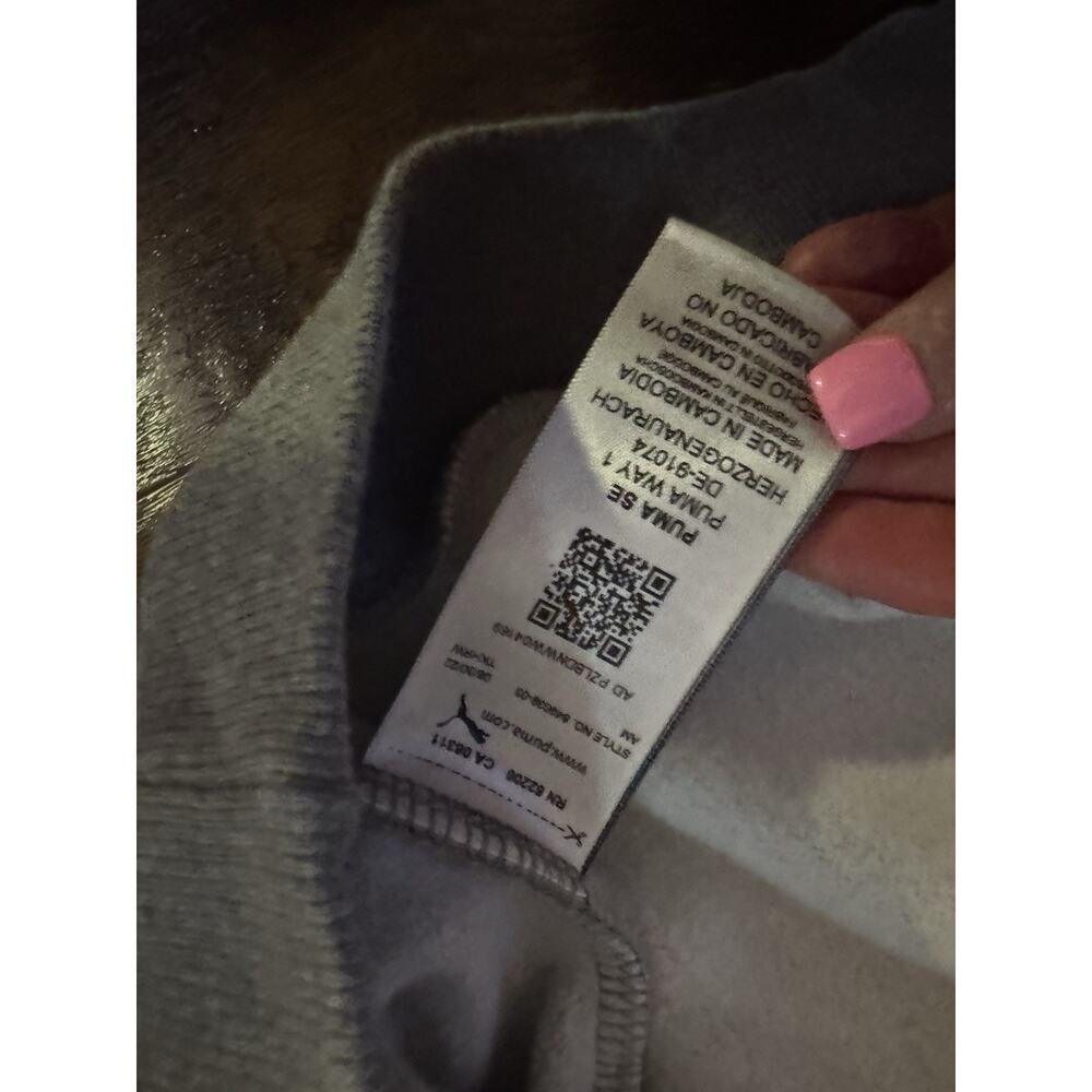 PUMA Men’s Gray Tracksuit Set 1/4 Zip Pullover Jogger Sweatpants Logo Sz:XXL - Picture 16 of 16